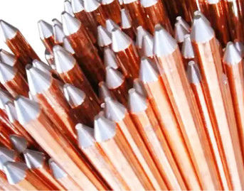 Haute conductivité de la tige de mise à la terre en cuivre 0.1-50 mm ou taille personnalisée pour le système de mise à la terre